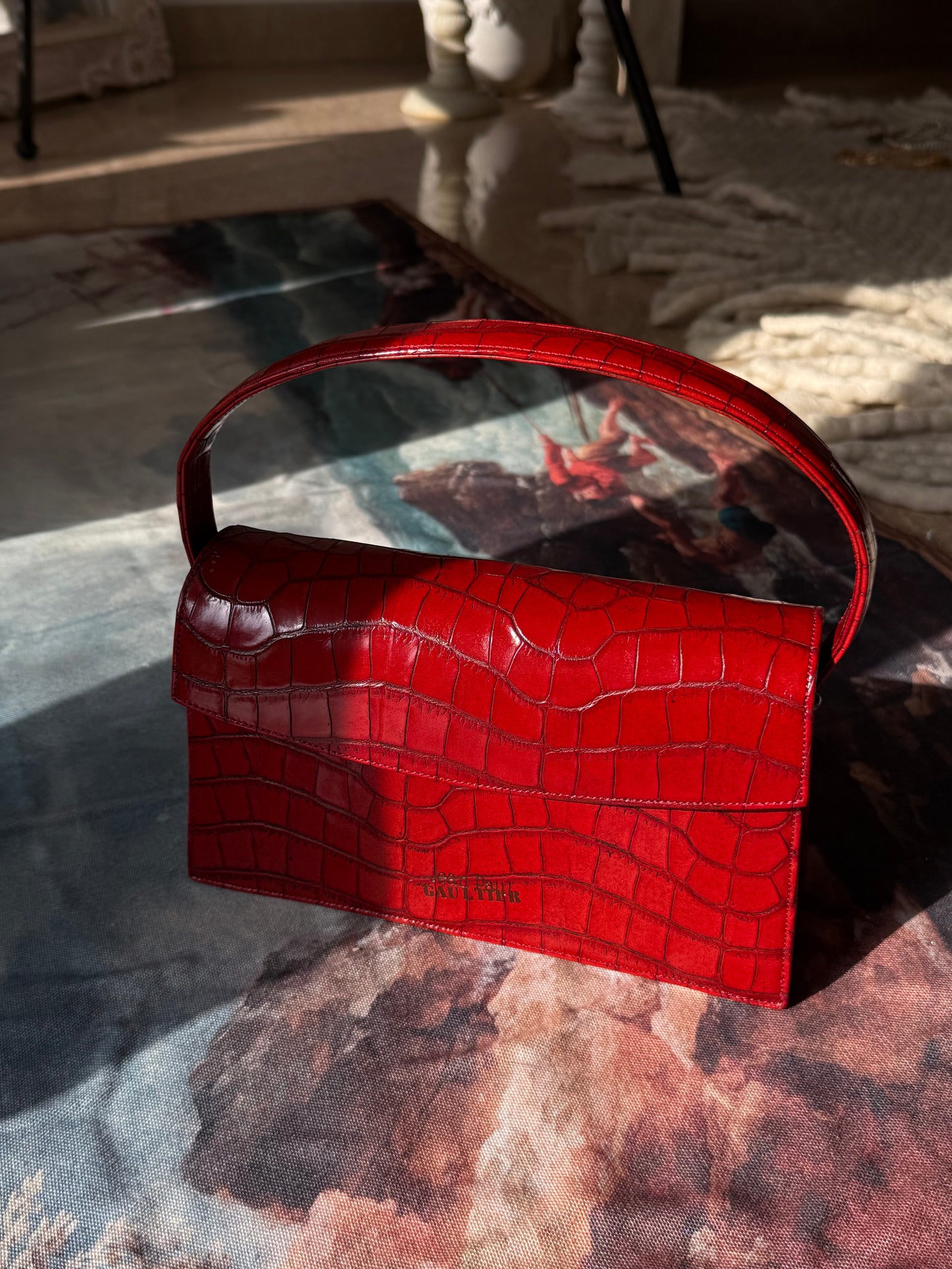 Jean Paul Gaultier Croc Embossed Bag