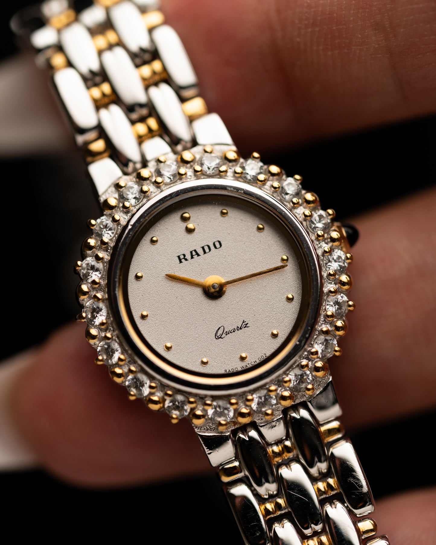 1980s Rado Diamond Halo Quartz