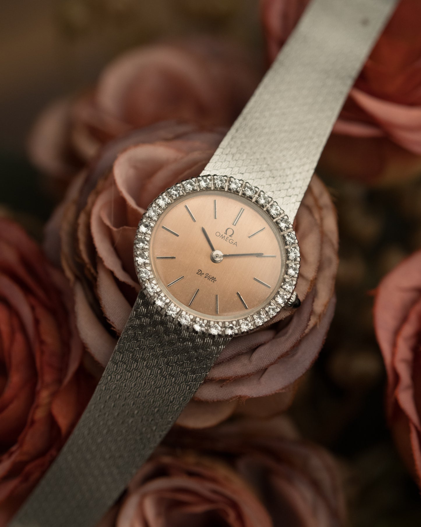 Vintage 1970s Omega de Ville Diamond Bezel