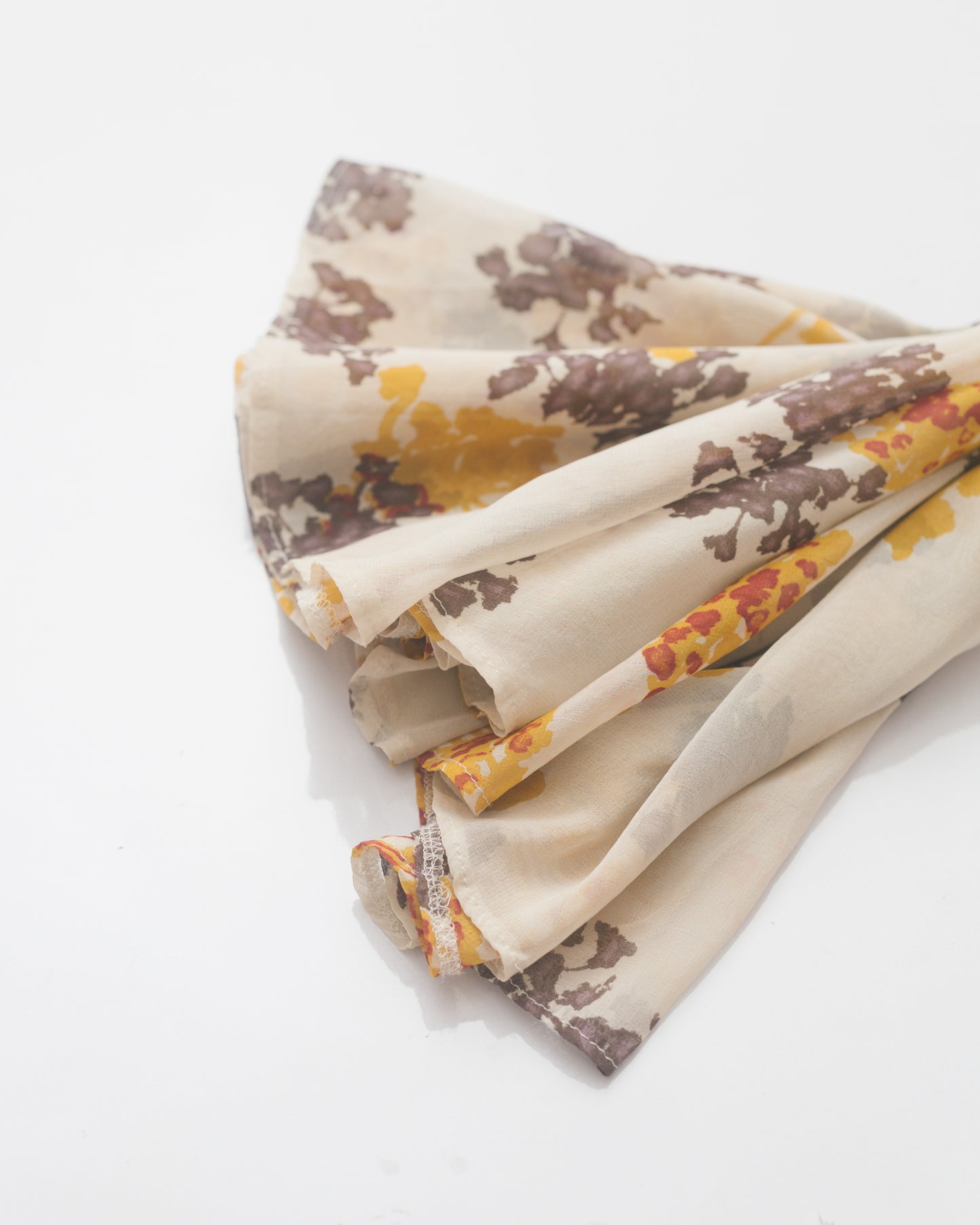 Sheer Floral Printed Skirt / Cape