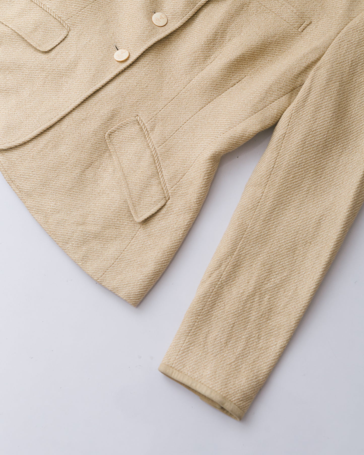 Custom Tailored Linen & Mulberry Silk Blazer