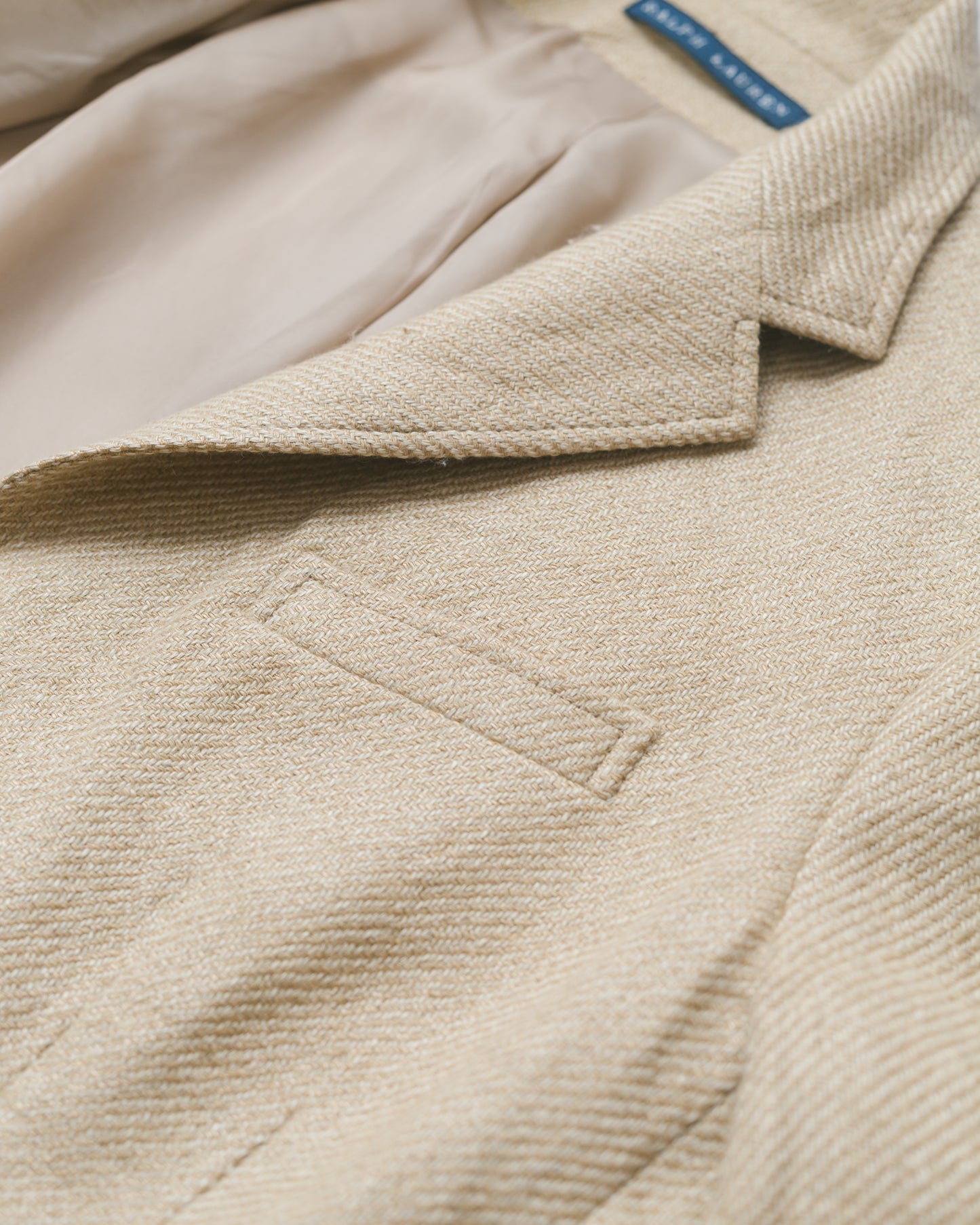 Custom Tailored Linen & Mulberry Silk Blazer