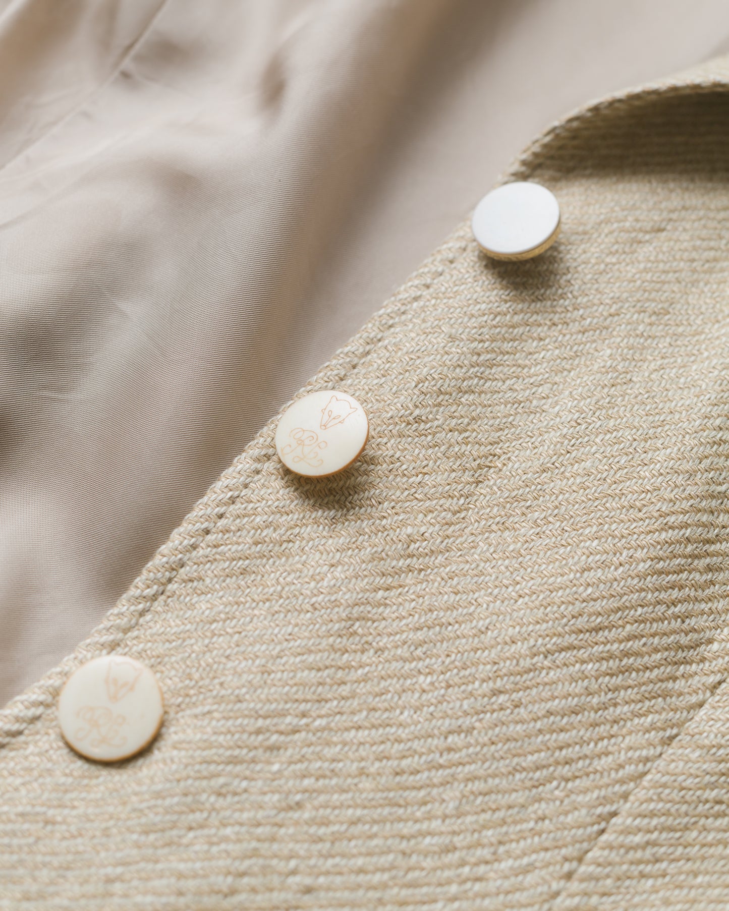 Custom Tailored Linen & Mulberry Silk Blazer