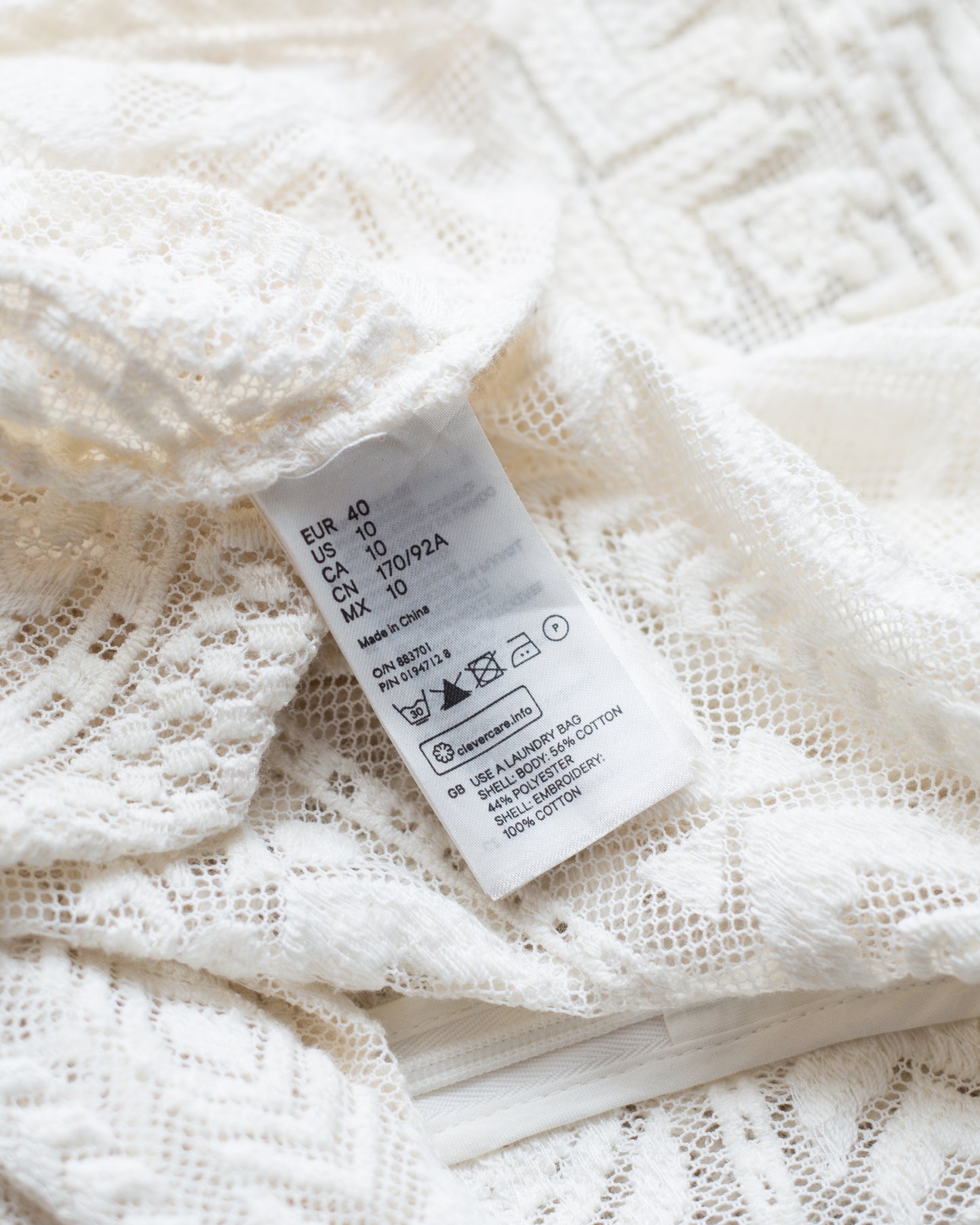 White Lace Embroidered Top