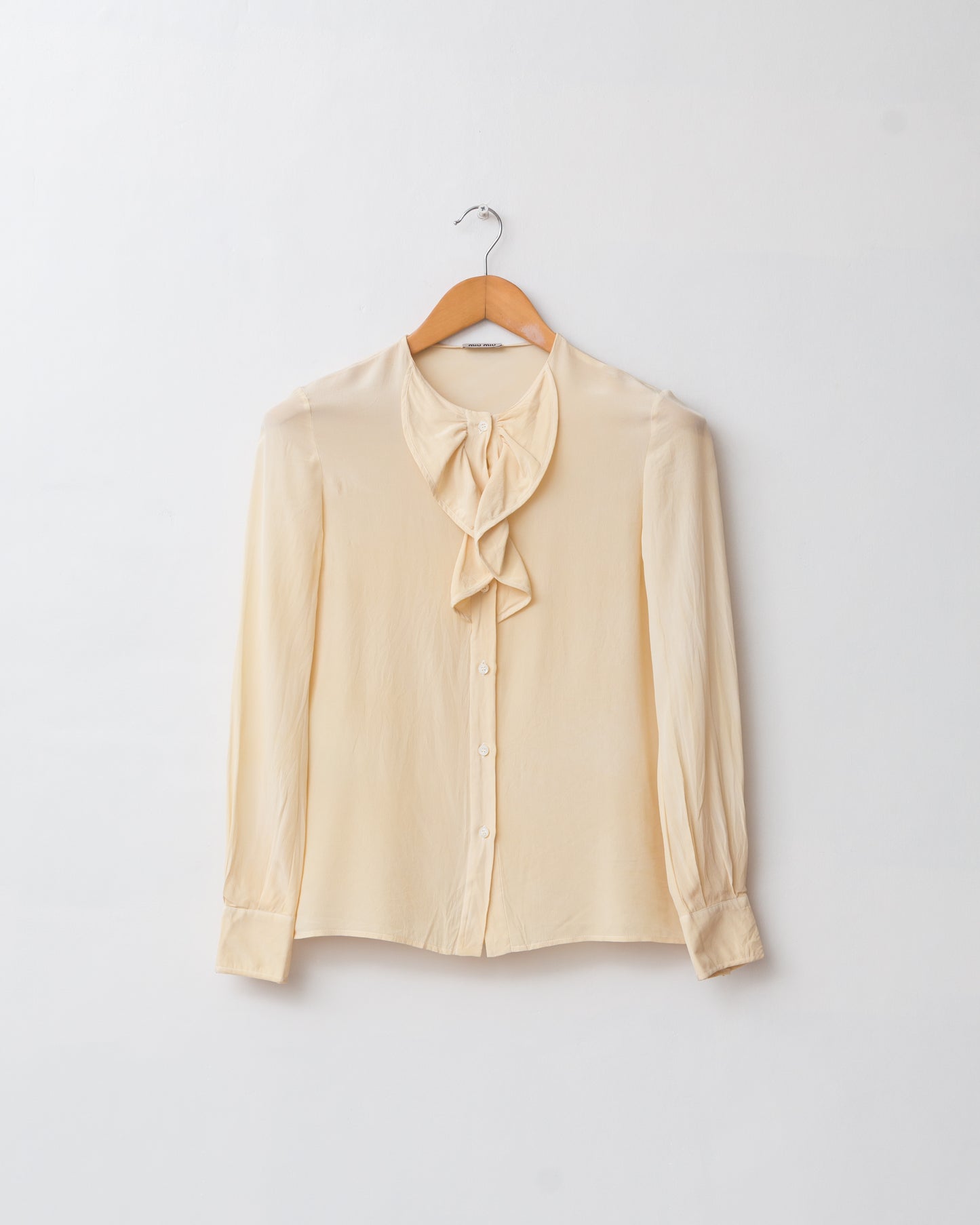 Pure Silk Ruffle Blouse