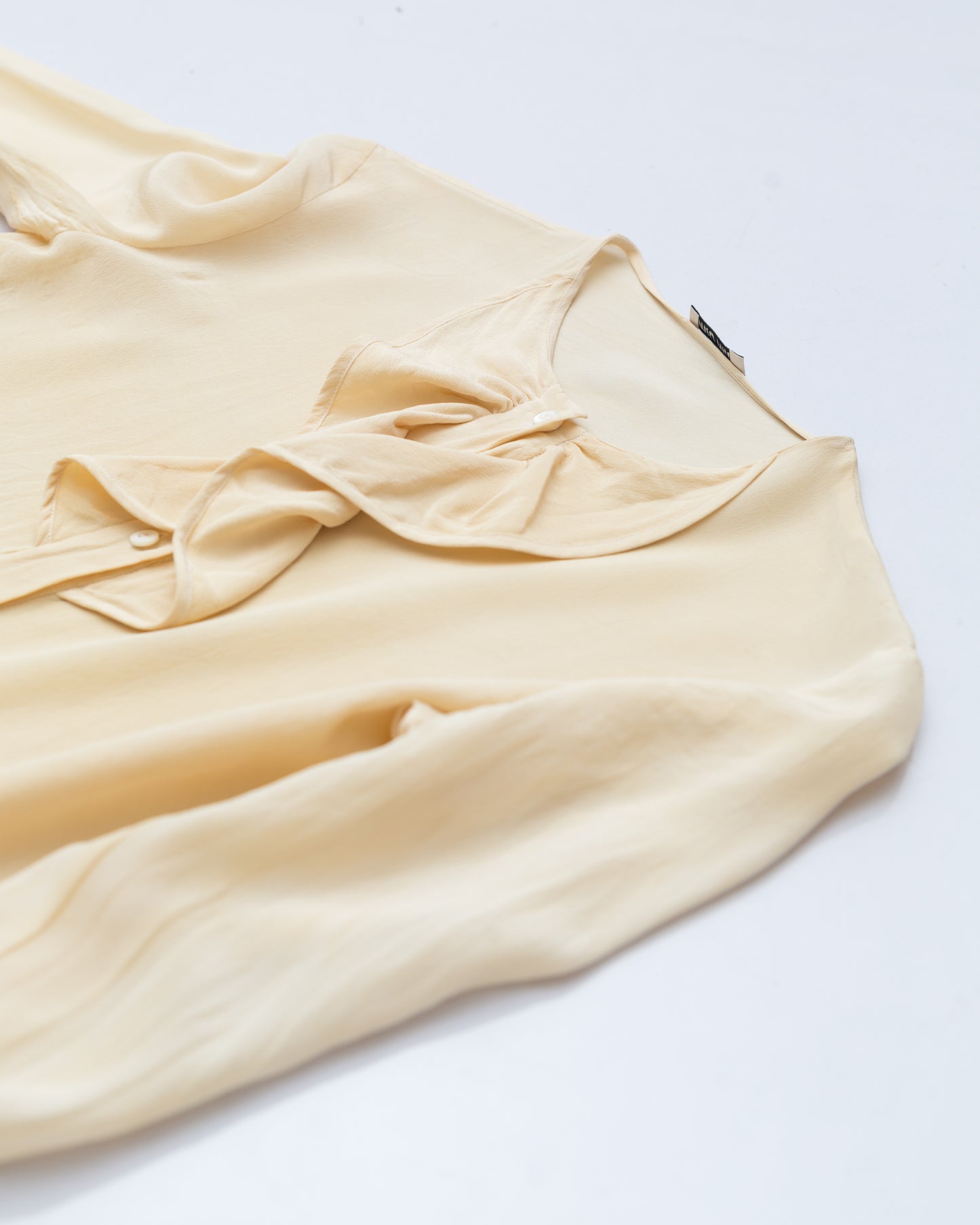 Pure Silk Ruffle Blouse