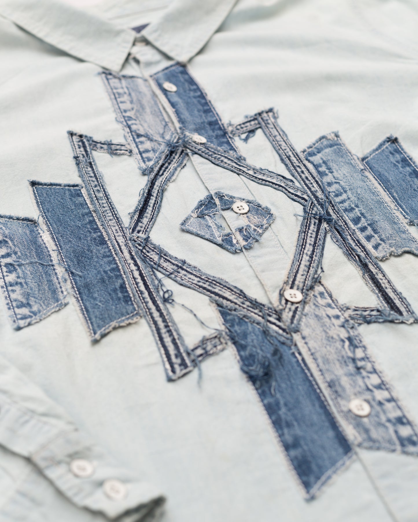 Denim Patchwork Shirt