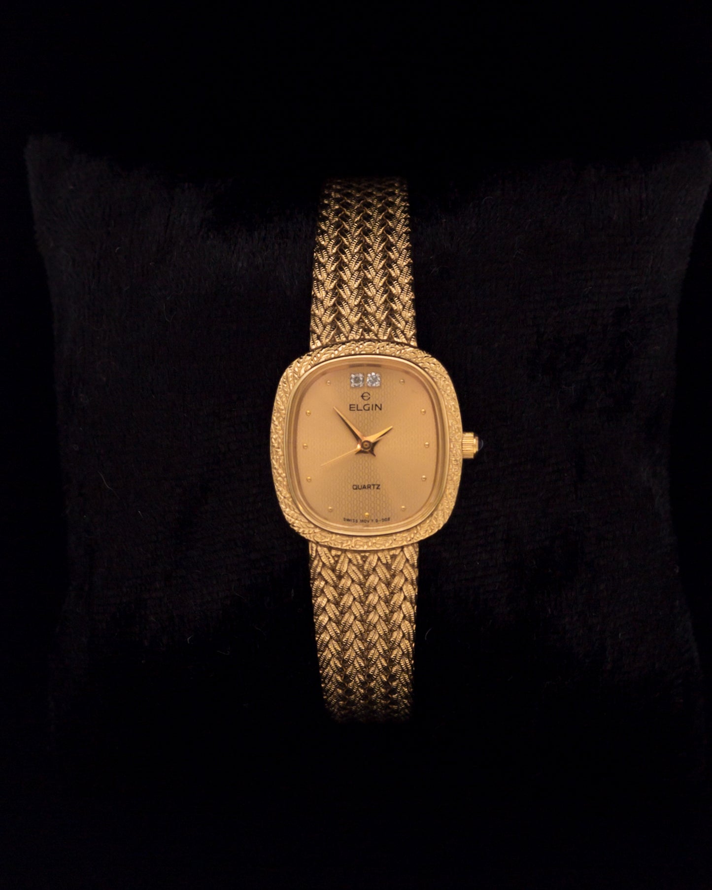Vintage Gold Elgin with Wheatchain Bracelet