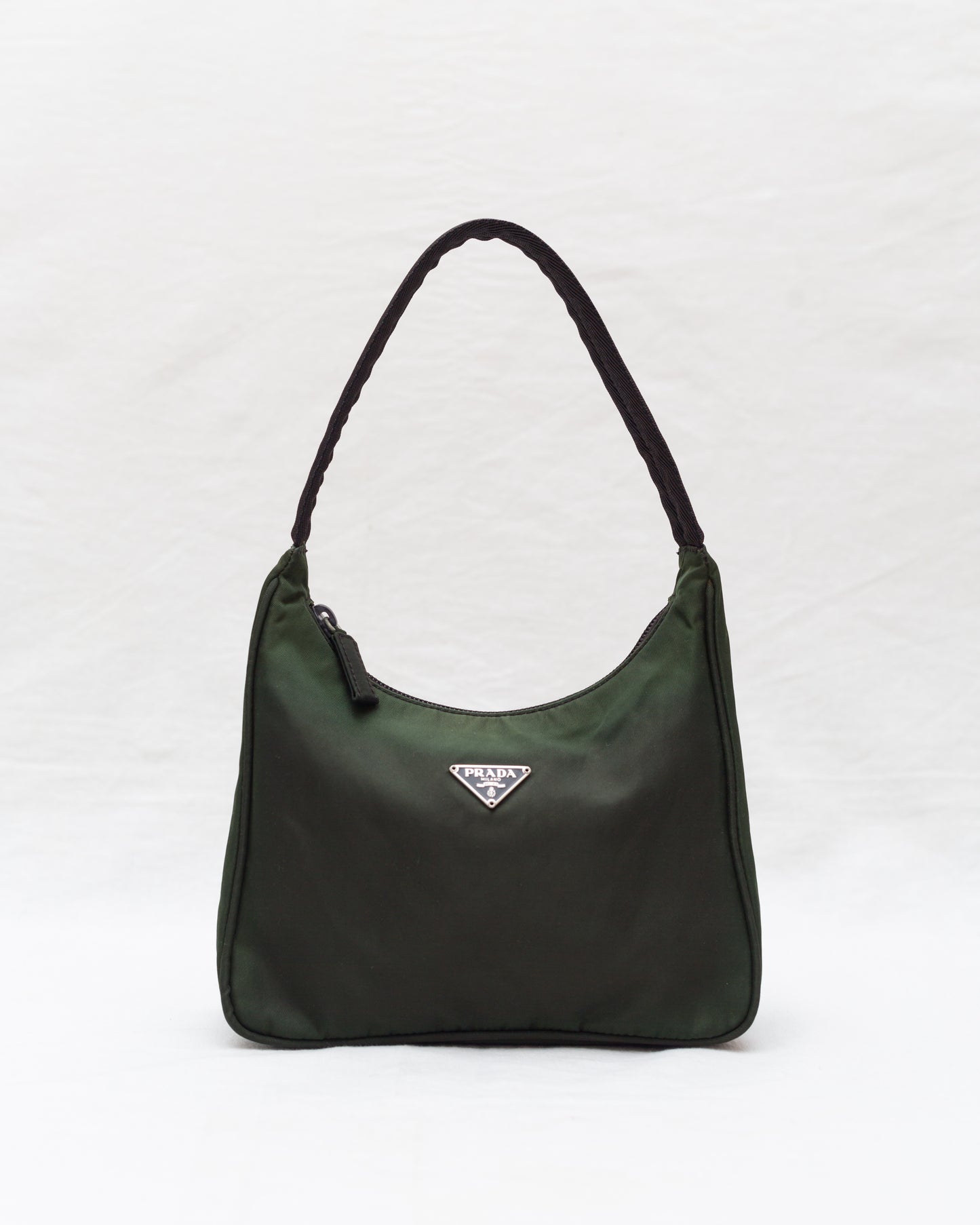 Prada Mini Tessuto Sport in Deep Moss Green