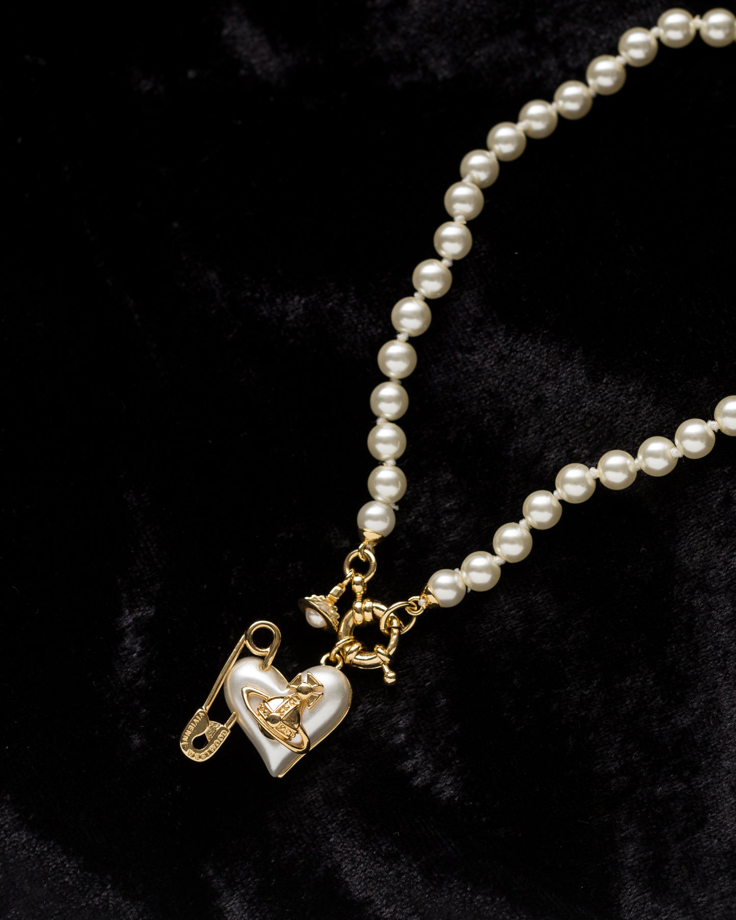 Orietta Heart Pearl Necklace