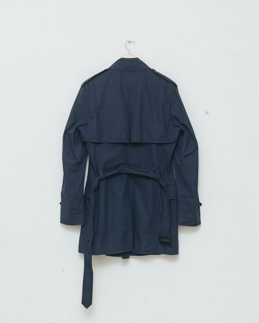 Alexander McQueen Navy Belted Trench