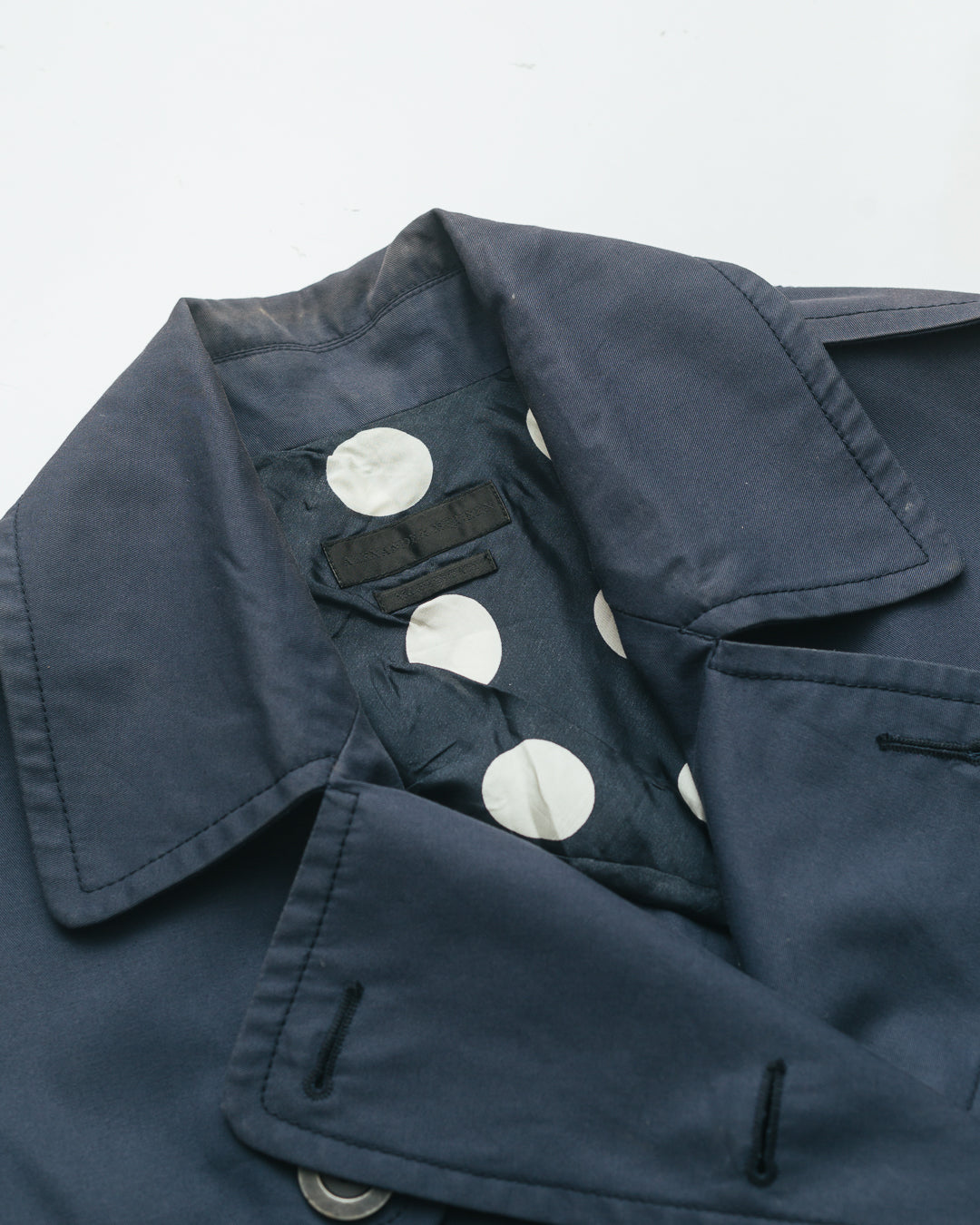 Alexander McQueen Navy Belted Trench