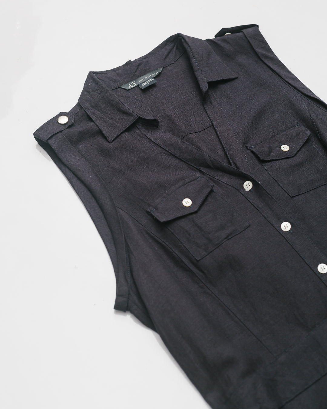 Armani Exchange Linen Blend Dress