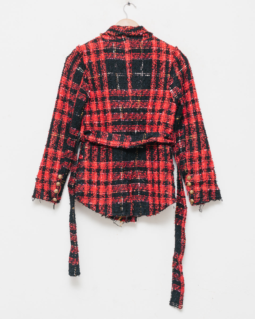 Balmain Tweed Belted Blazer