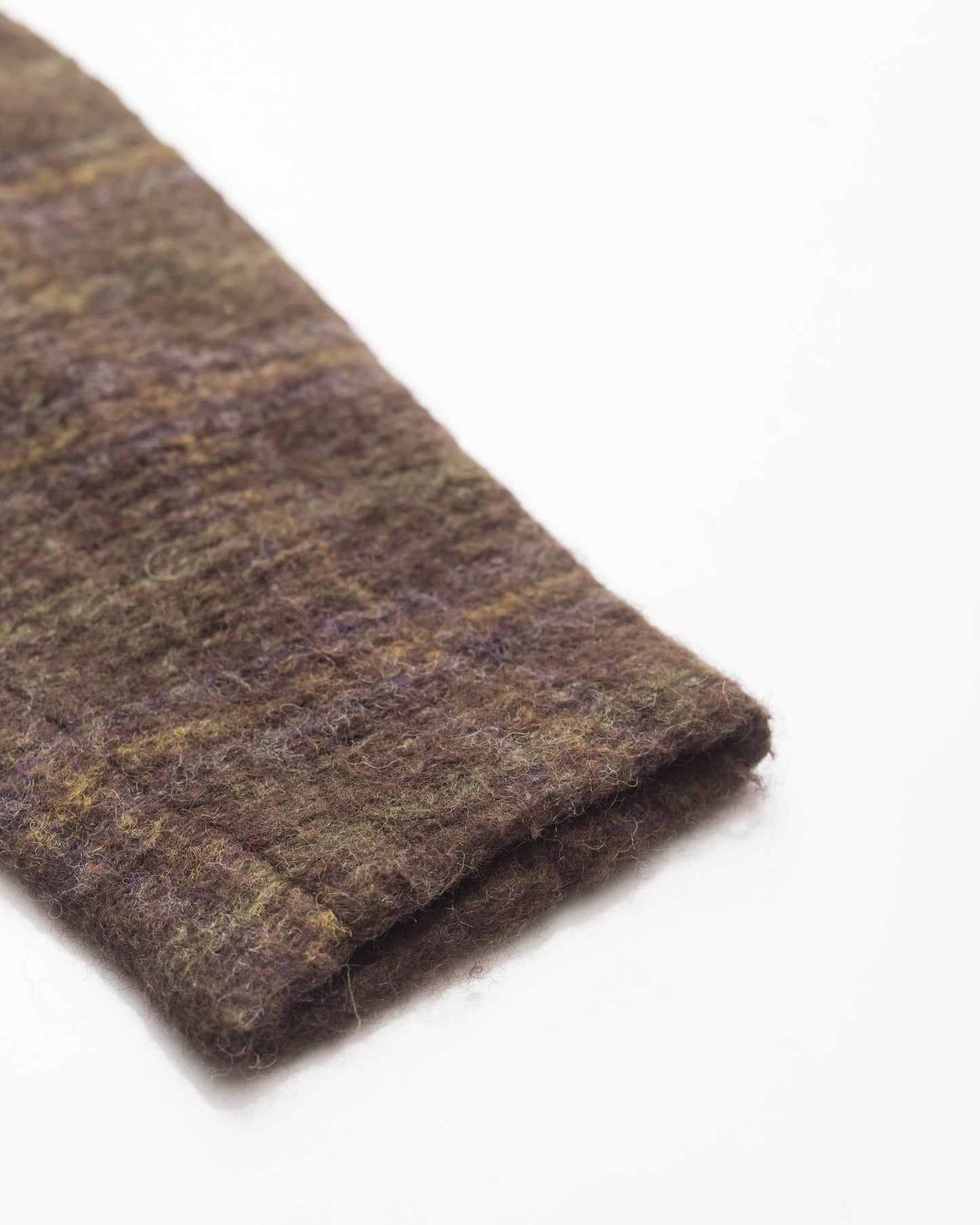 Brown plaid short wool blend coat