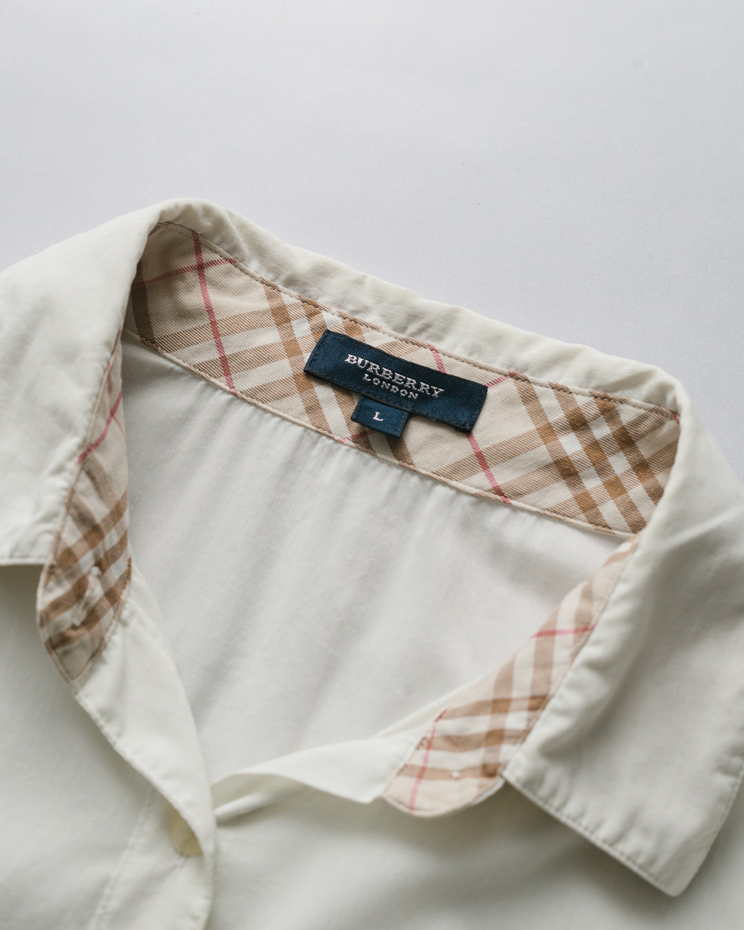 Burberry Check Detail Button Down