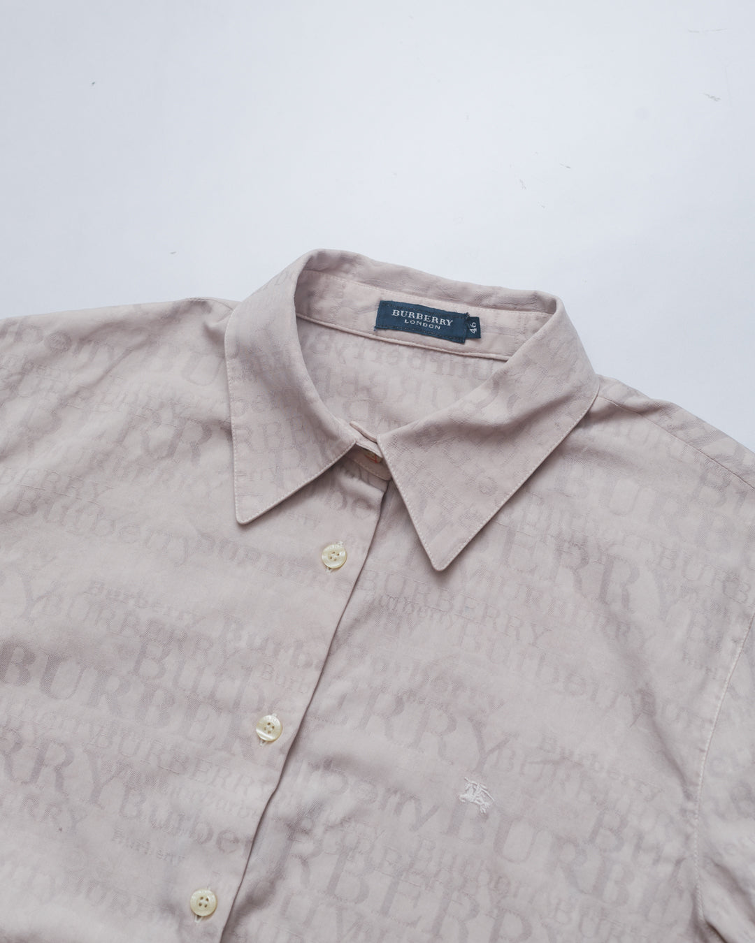 Burberry Embossed Logo Button Down Shirt