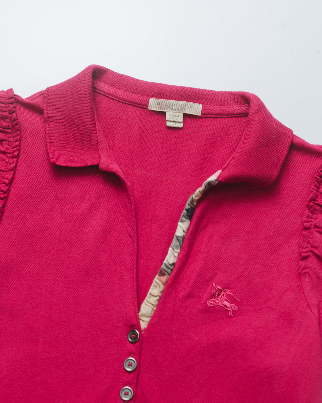 Burberry Fuchsia Knit Polo Dress