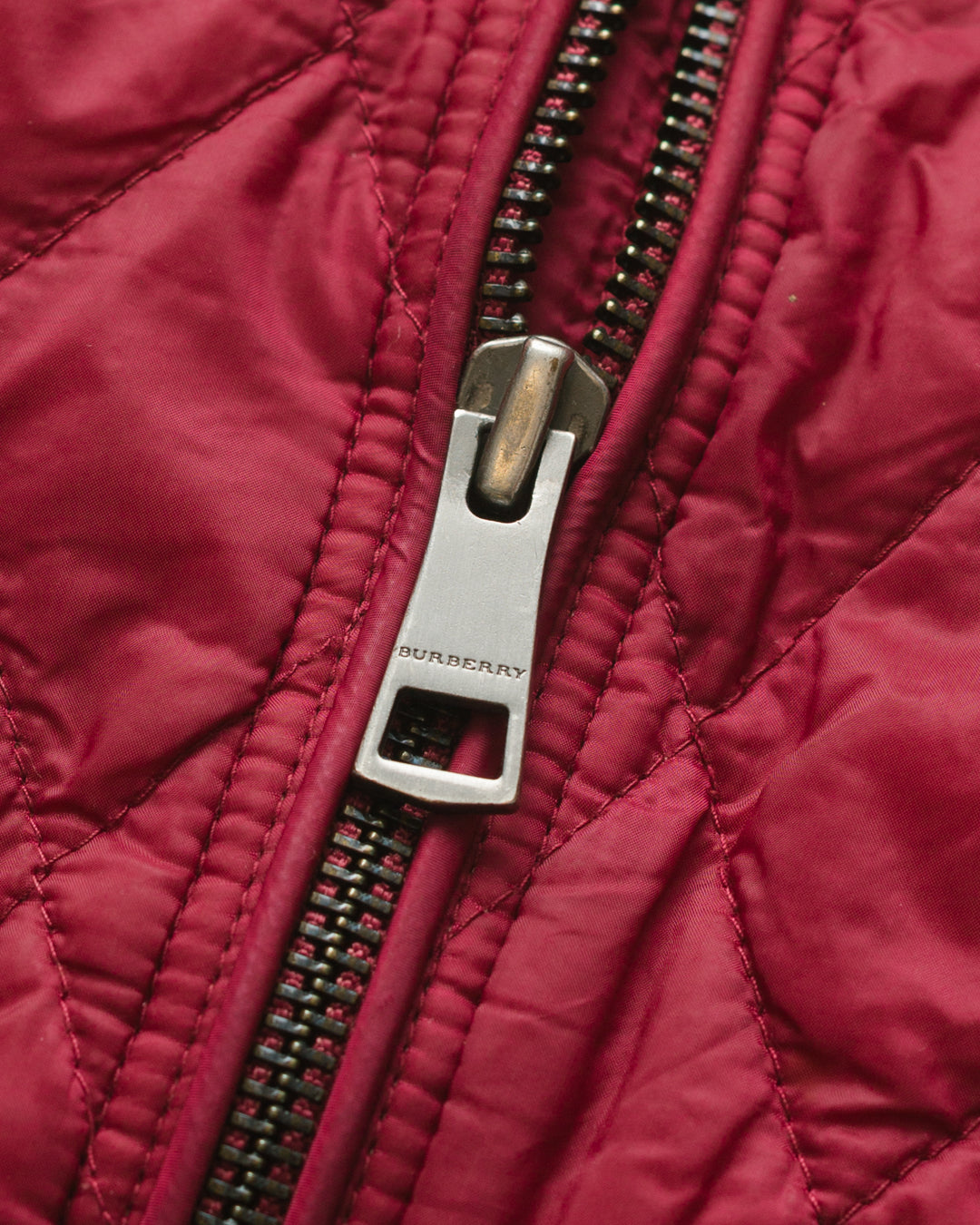 *Burberry Fuchsia Quilted Zip Up Jacket