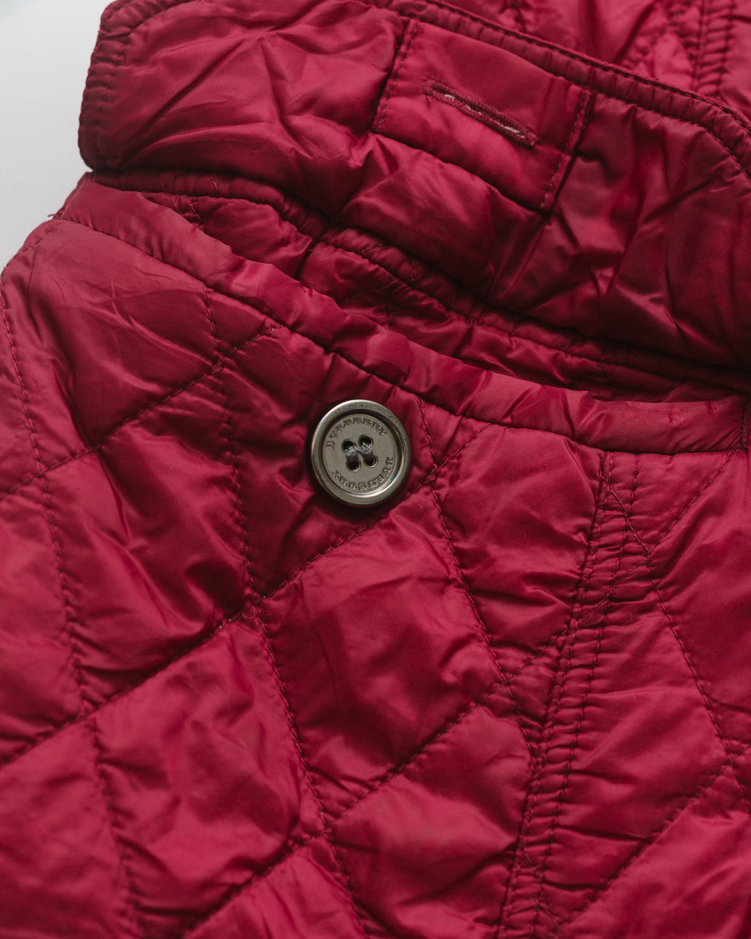 *Burberry Fuchsia Quilted Zip Up Jacket