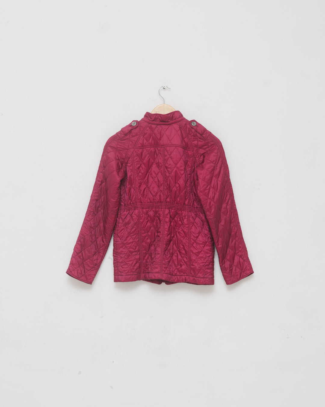 *Burberry Fuchsia Quilted Zip Up Jacket