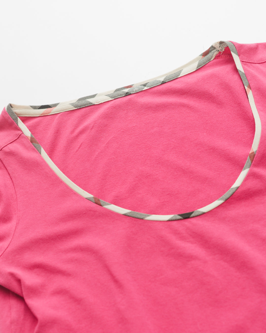 Burberry Fuchsia Top with Nova Check Details