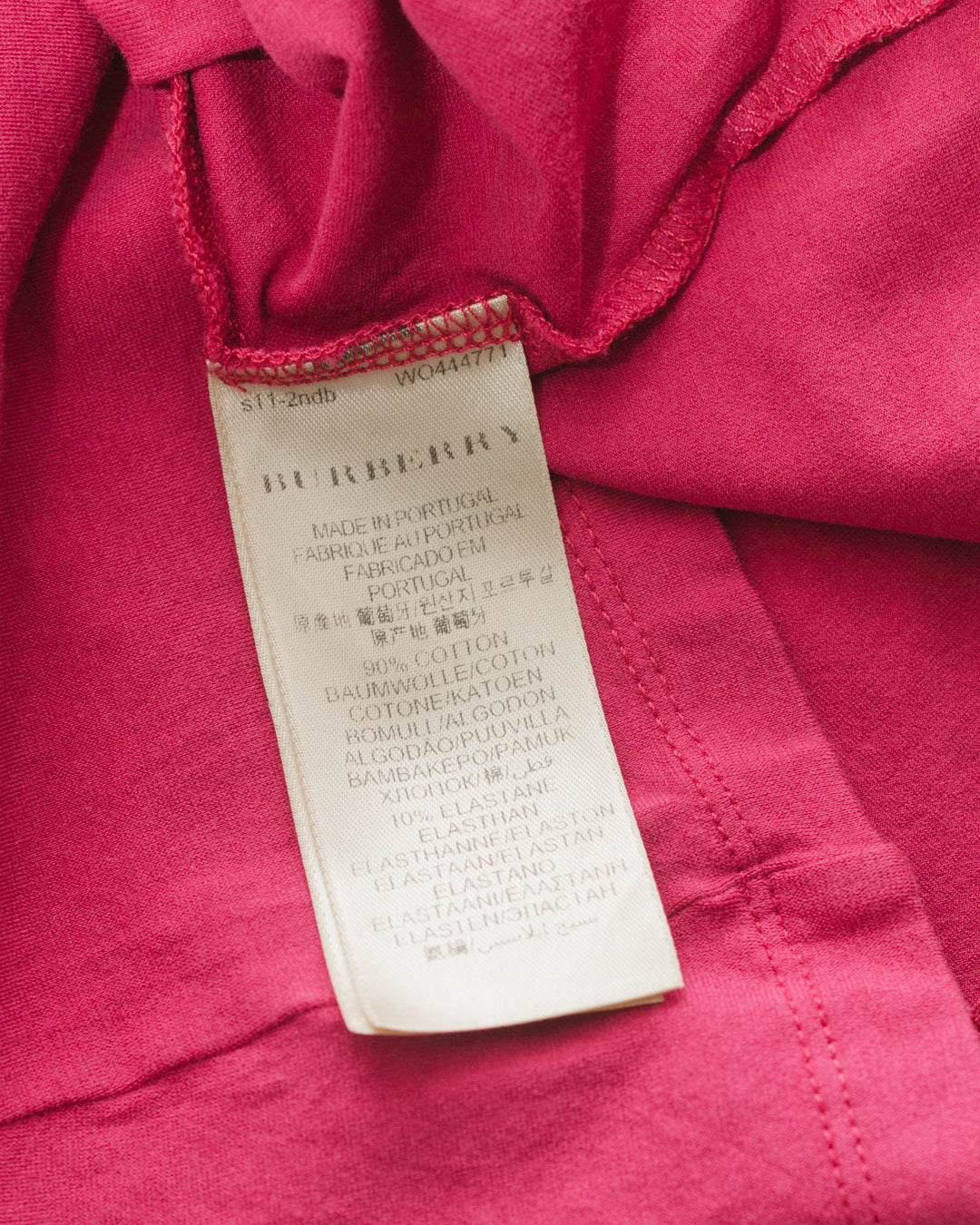 Burberry Fuchsia Top with Nova Check Details