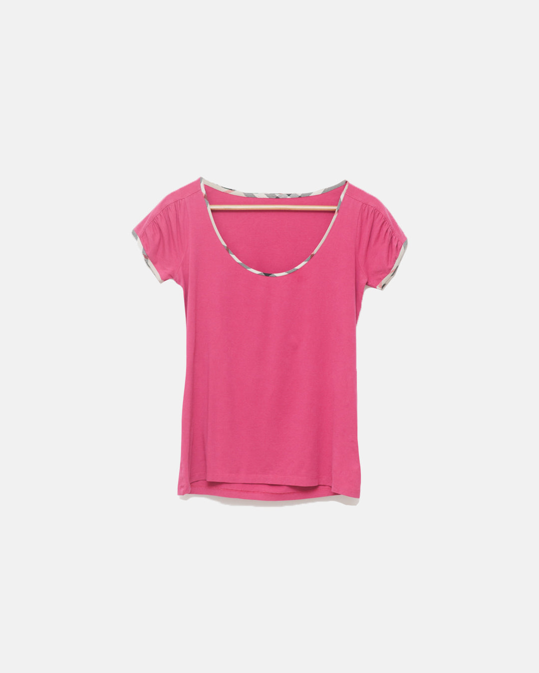 Burberry Fuchsia Top with Nova Check Details