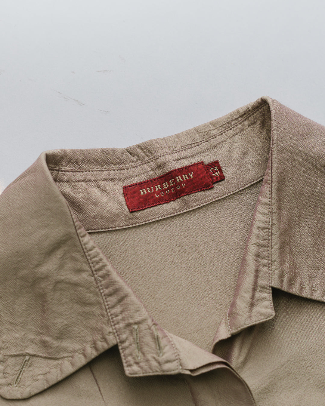 Burberry Gold Silk Button Down