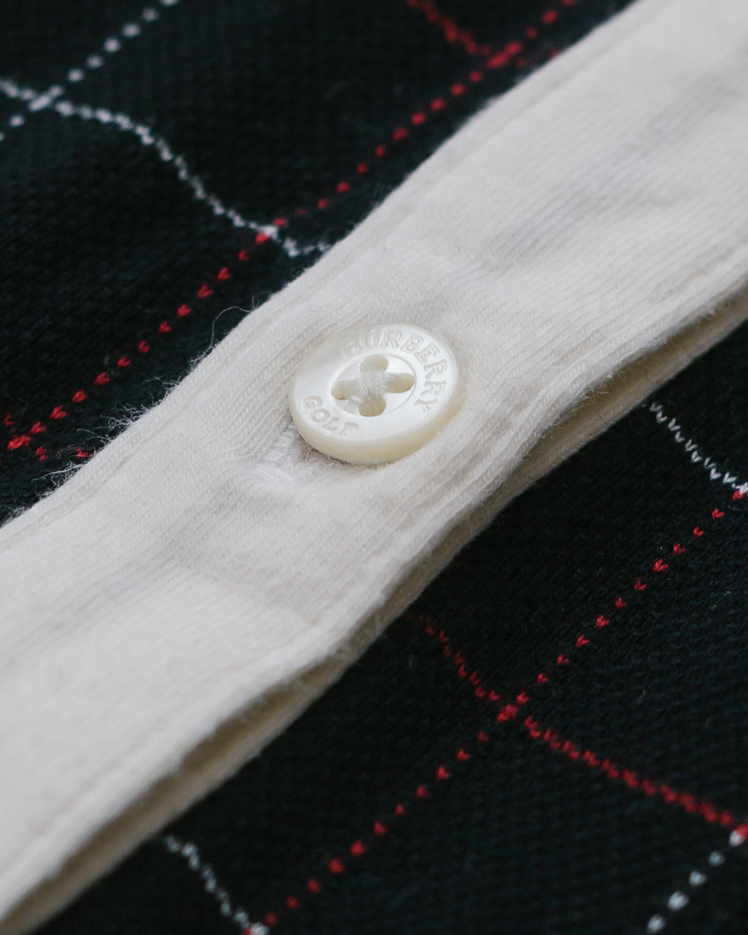 Burberry Golf Check Polo Neck Tshirt