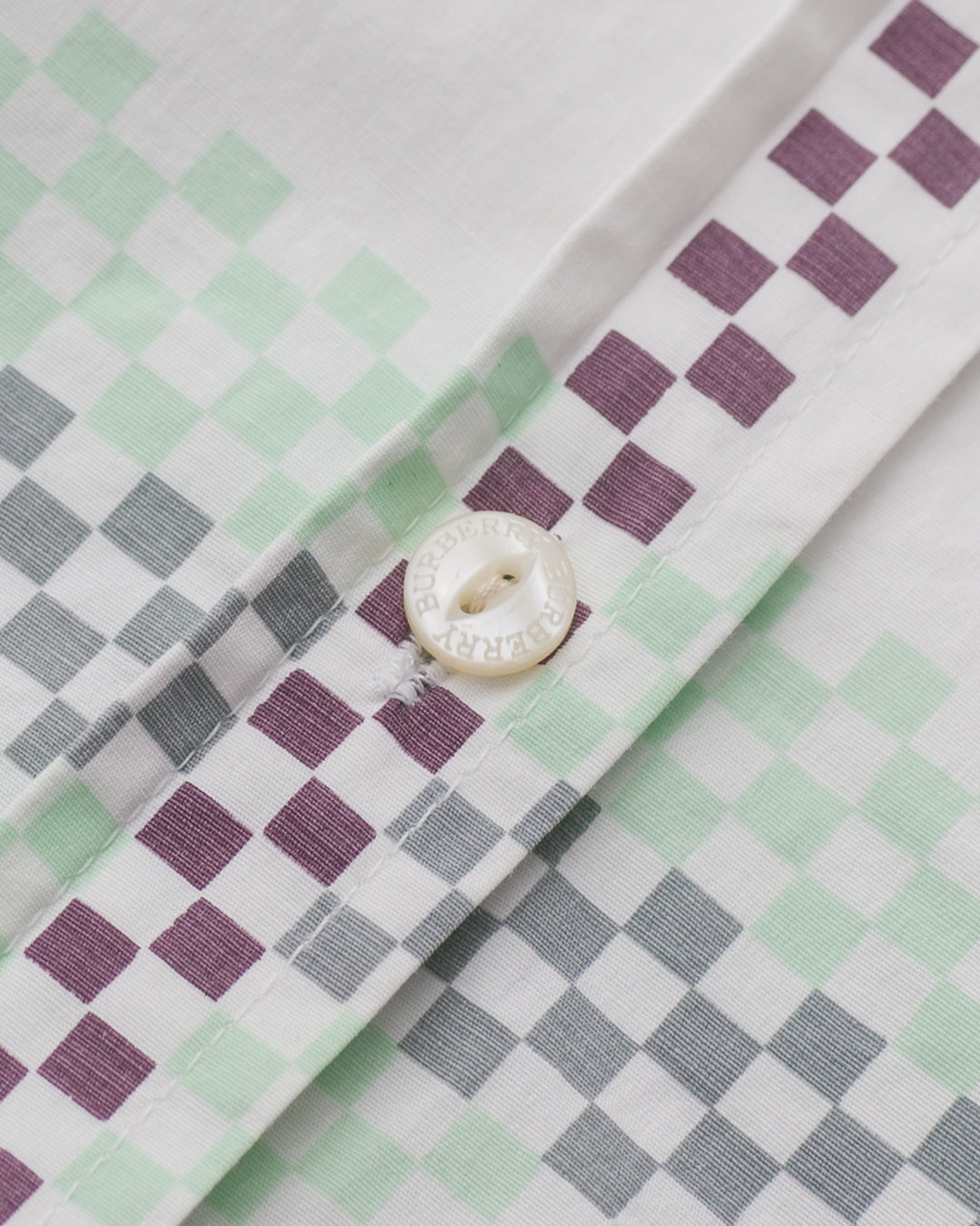 Burberry Mint Check Button Down