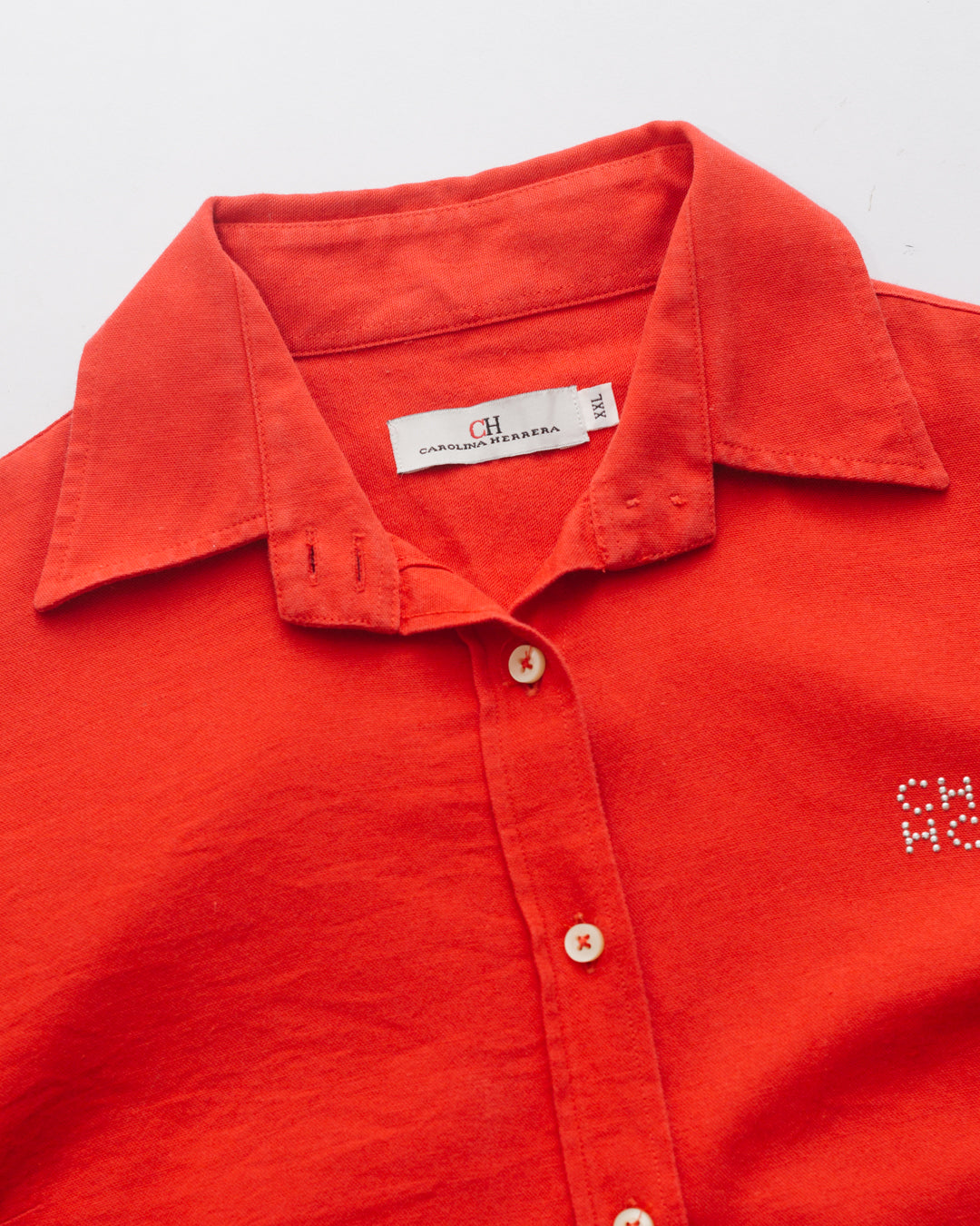 Carolina Herrera Logo Front Button Down