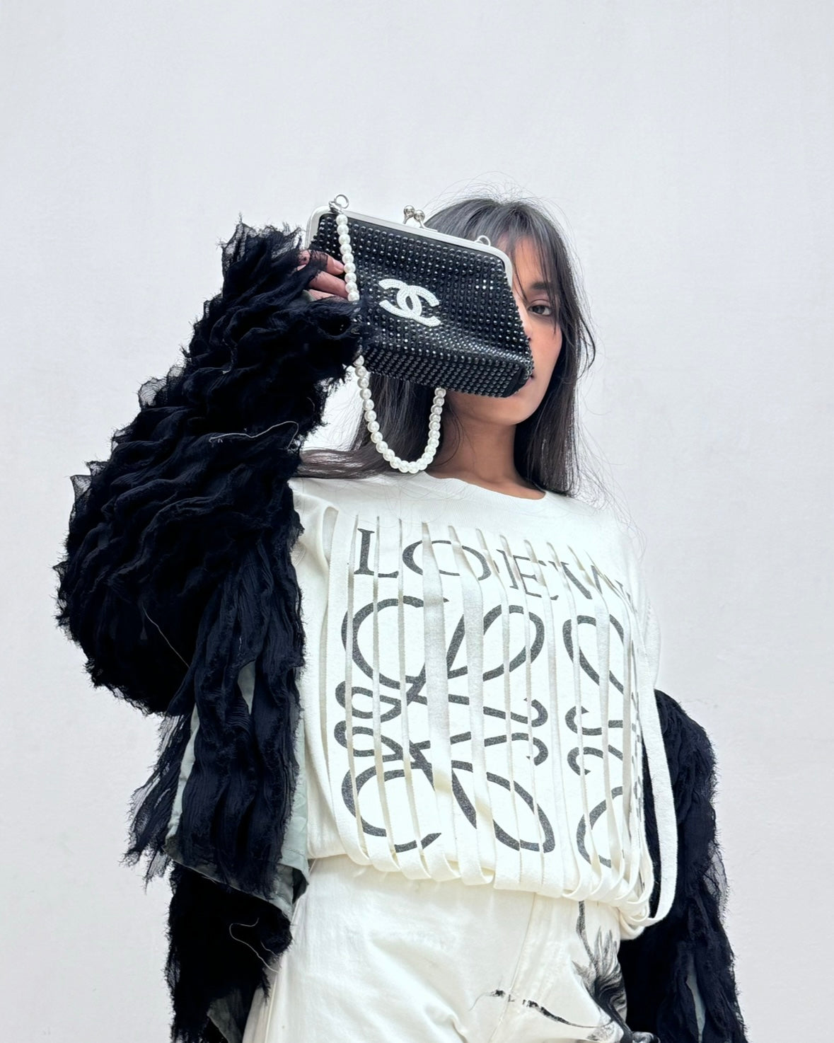 Chanel Embellished Kiss Lock Purse