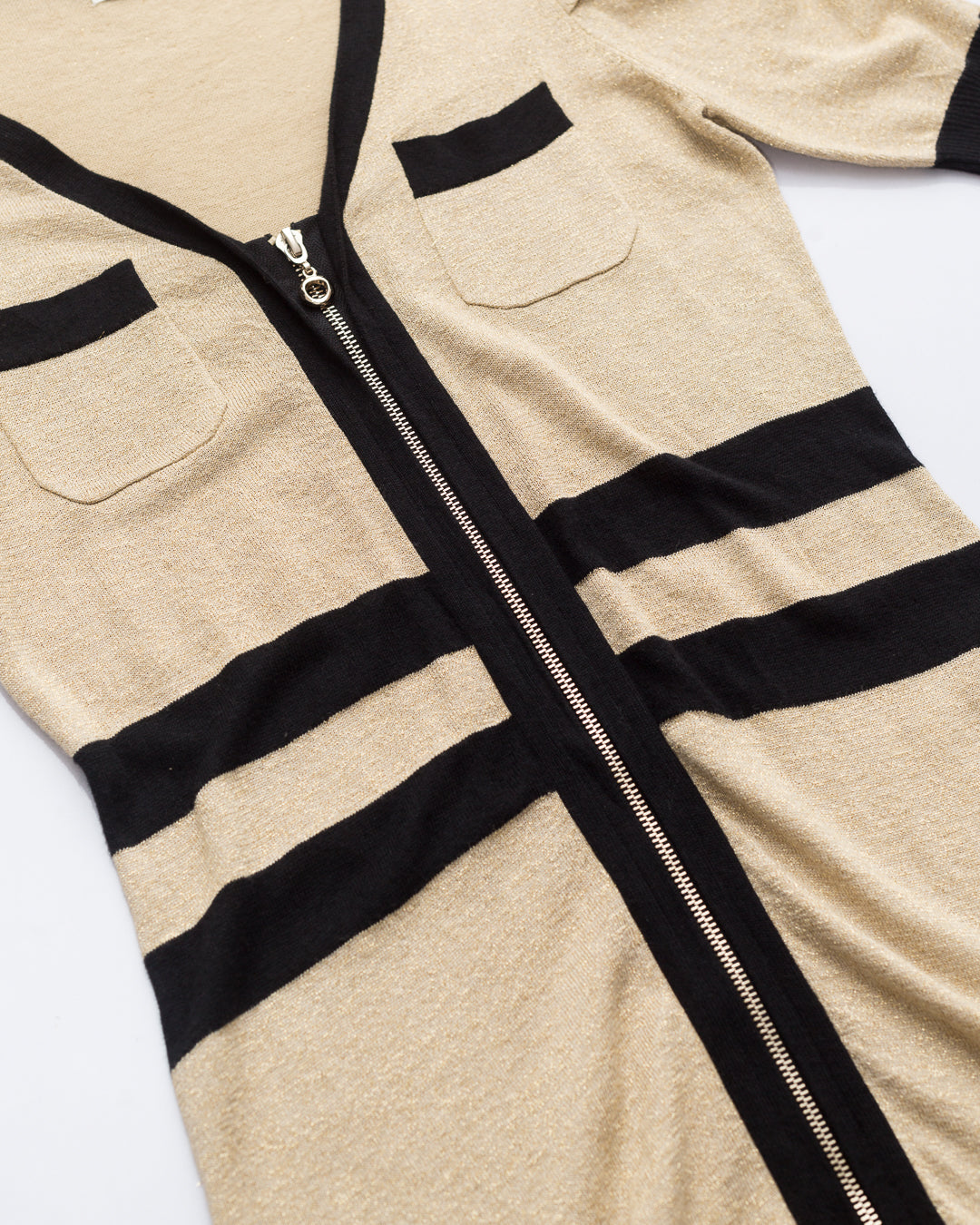 ‘THIS’ Chanel Knit Contrasting Panels Dress