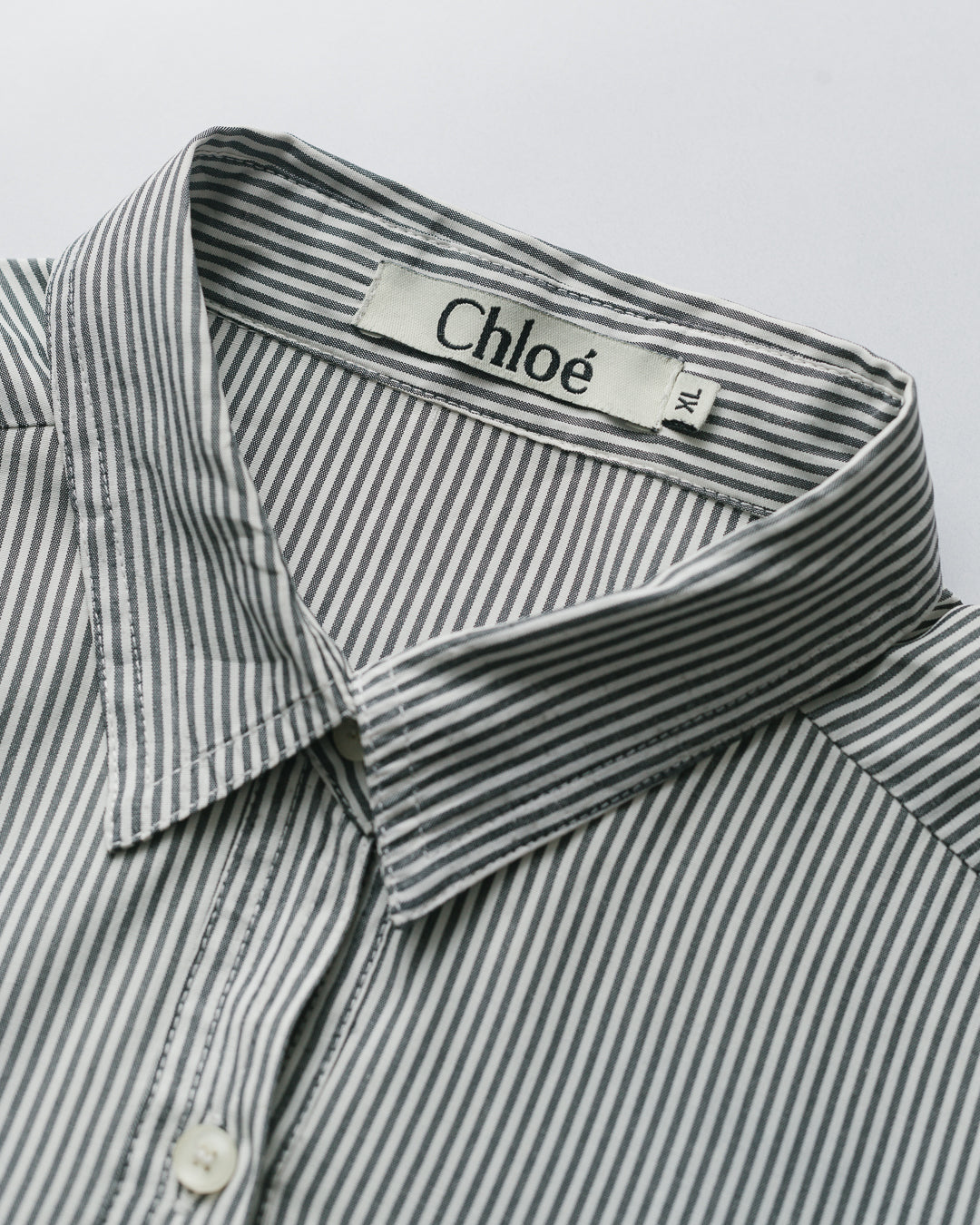 Chloé Pinstriped Long Line Button Down