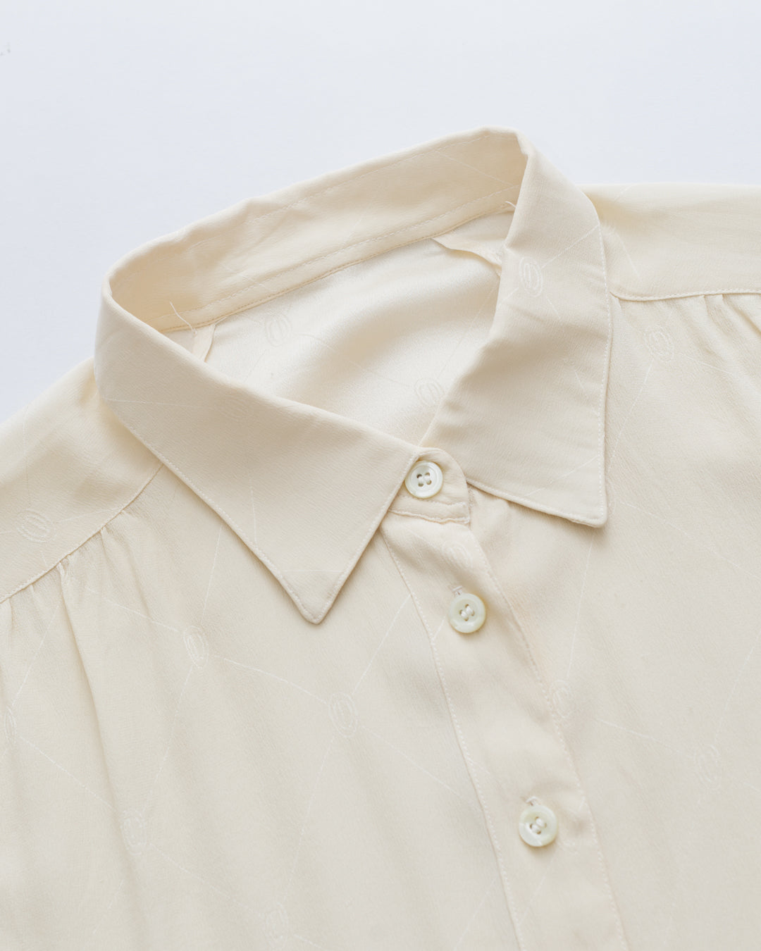 Christian Dior Embossed Logo Silk Button Down