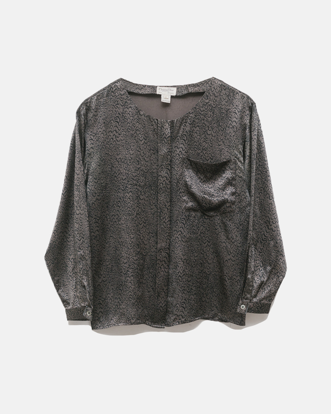 Christian Dior Patterned Silk Blouse