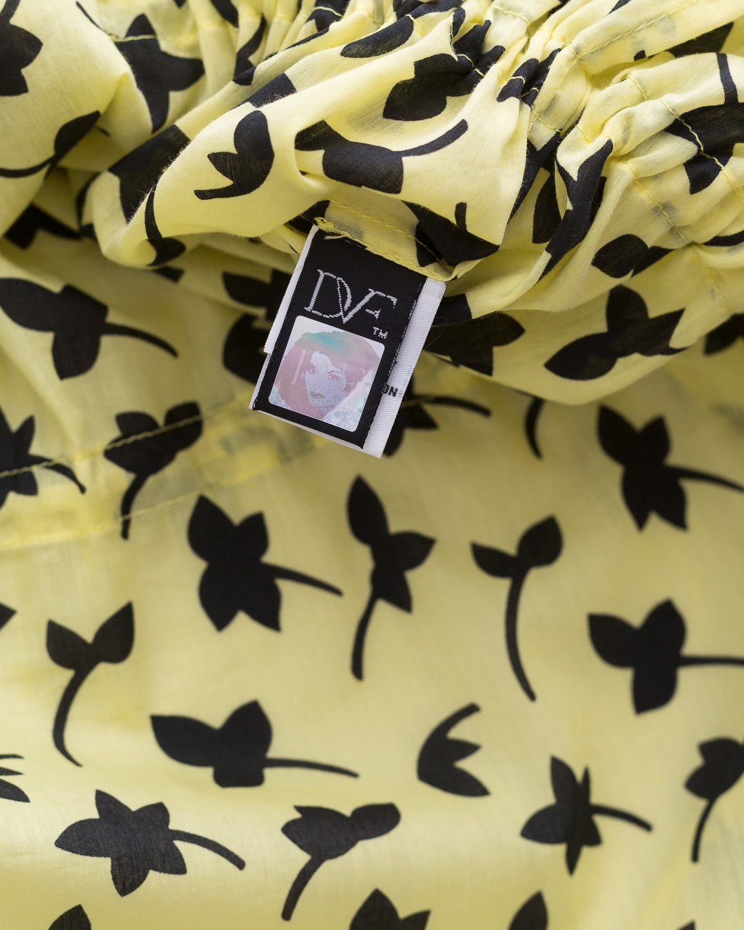 Diane von Furstenberg Printed Drawstring Long Line Top