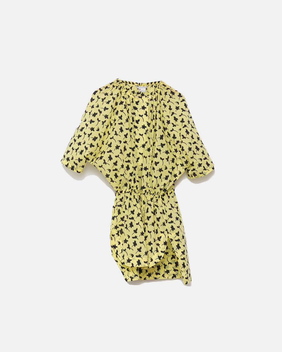 Diane von Furstenberg Printed Drawstring Long Line Top