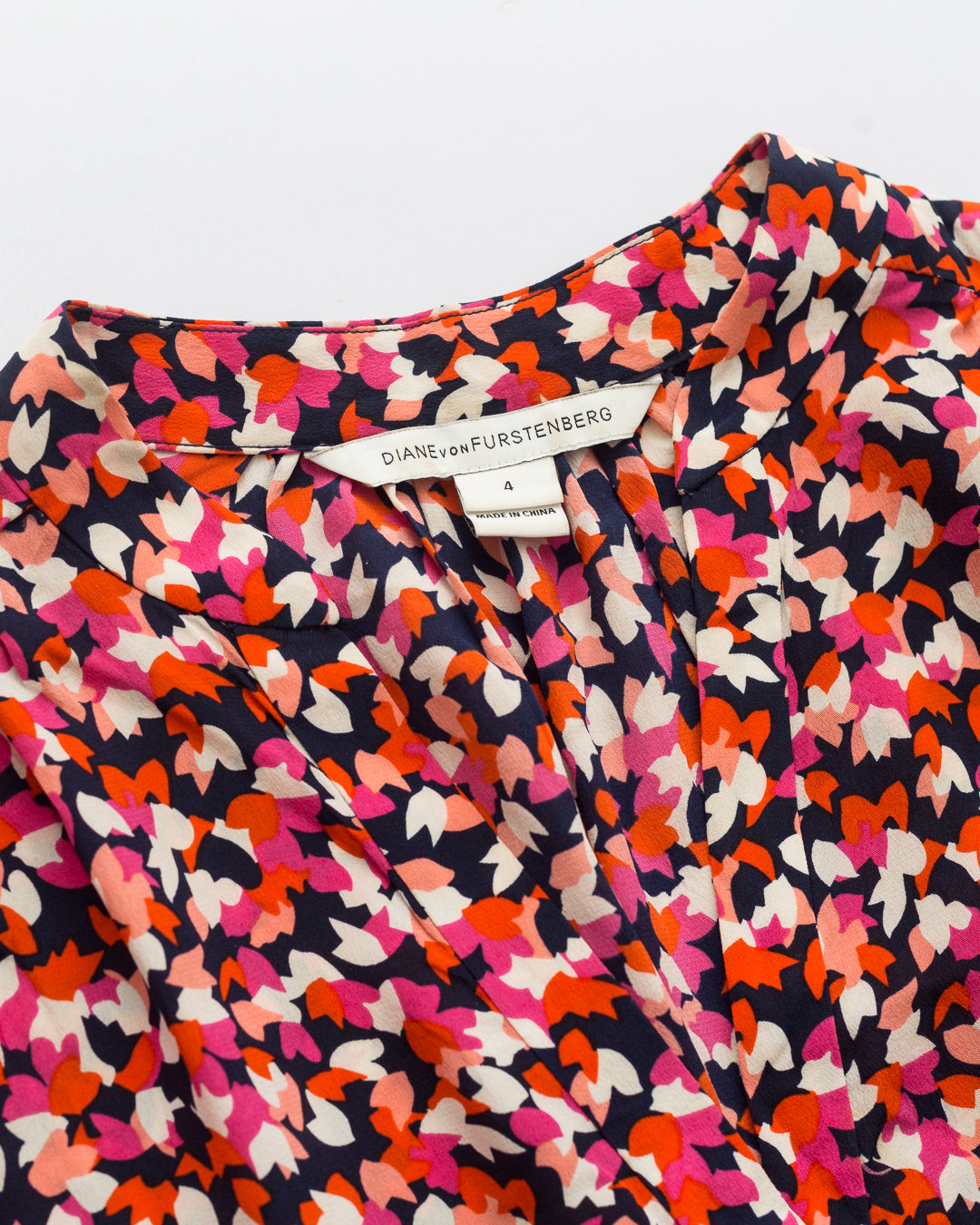 Diane von Furstenberg Printed Drawstring Waist Dress