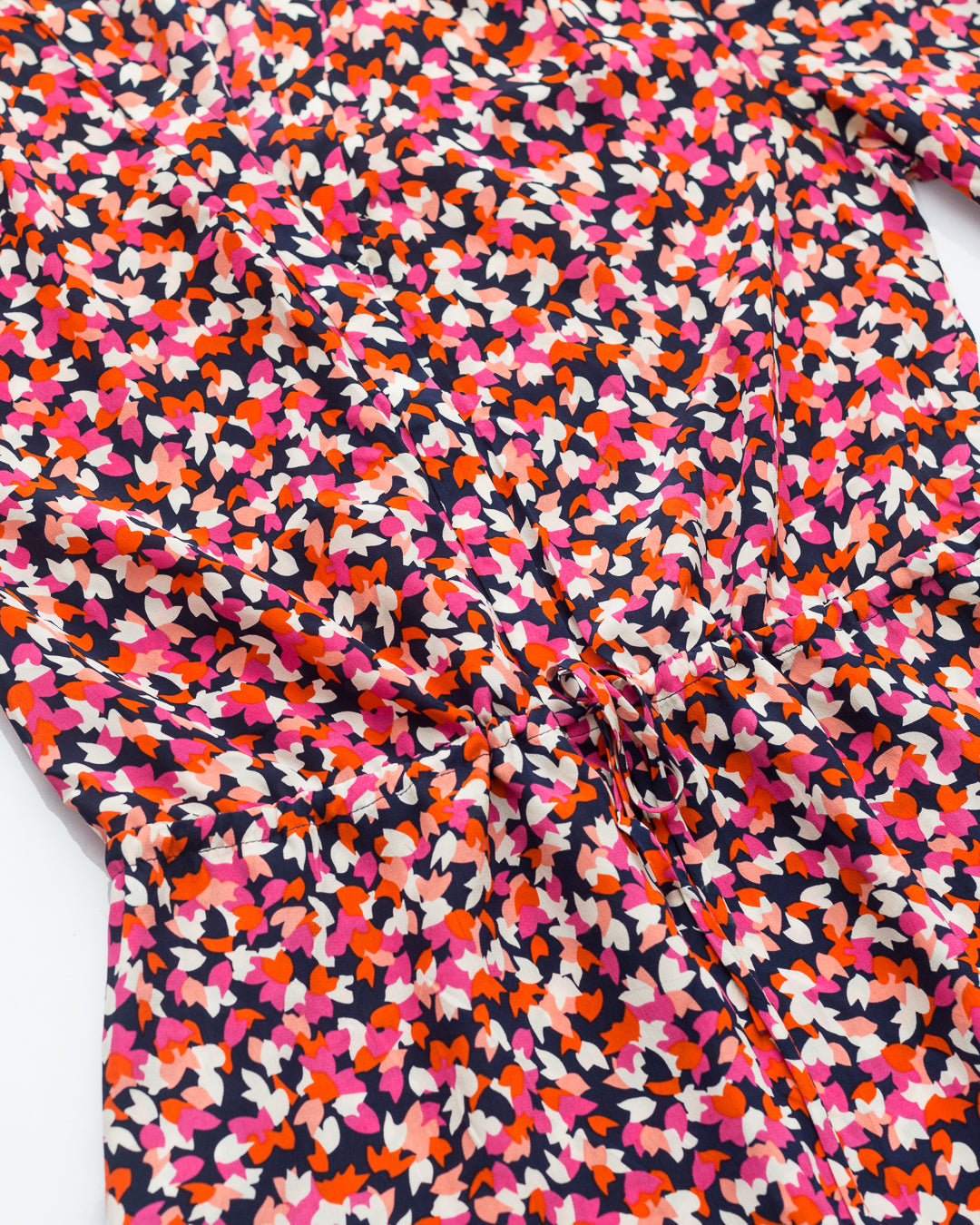 Diane von Furstenberg Printed Drawstring Waist Dress