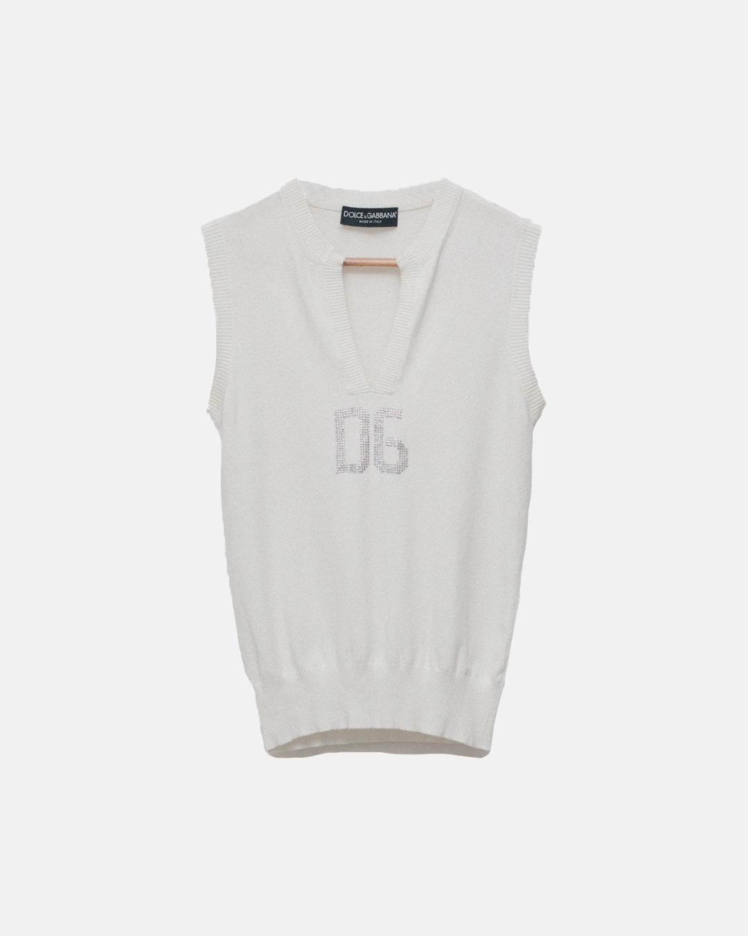 Dolce & Gabbana Embellished Front Knit Top