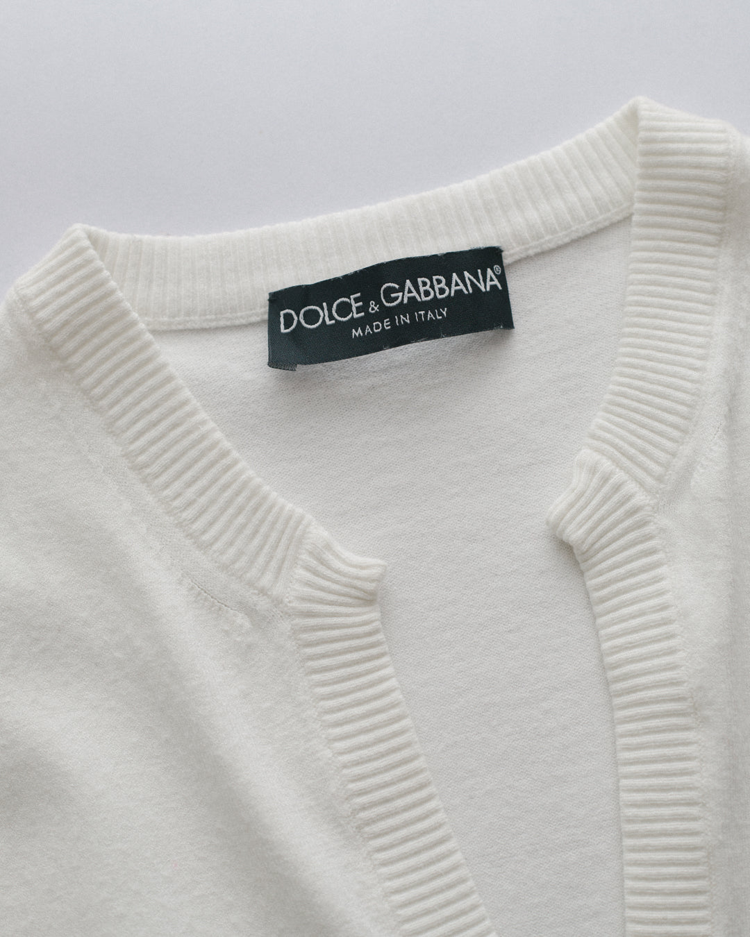 Dolce & Gabbana Embellished Front Knit Top