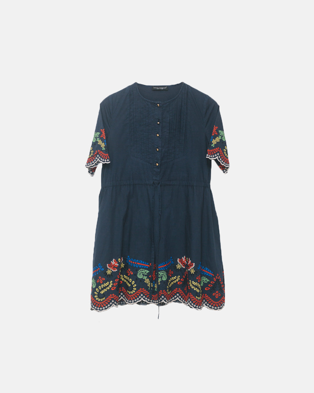 Dolce & Gabbana Embroidered Drawstring Dress