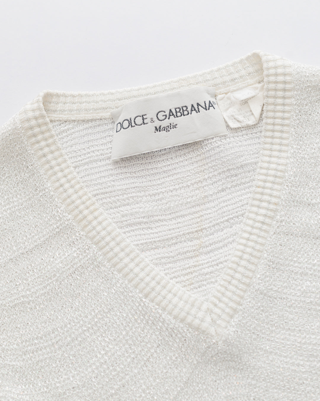 Dolce & Gabbana Metallic Knit Top