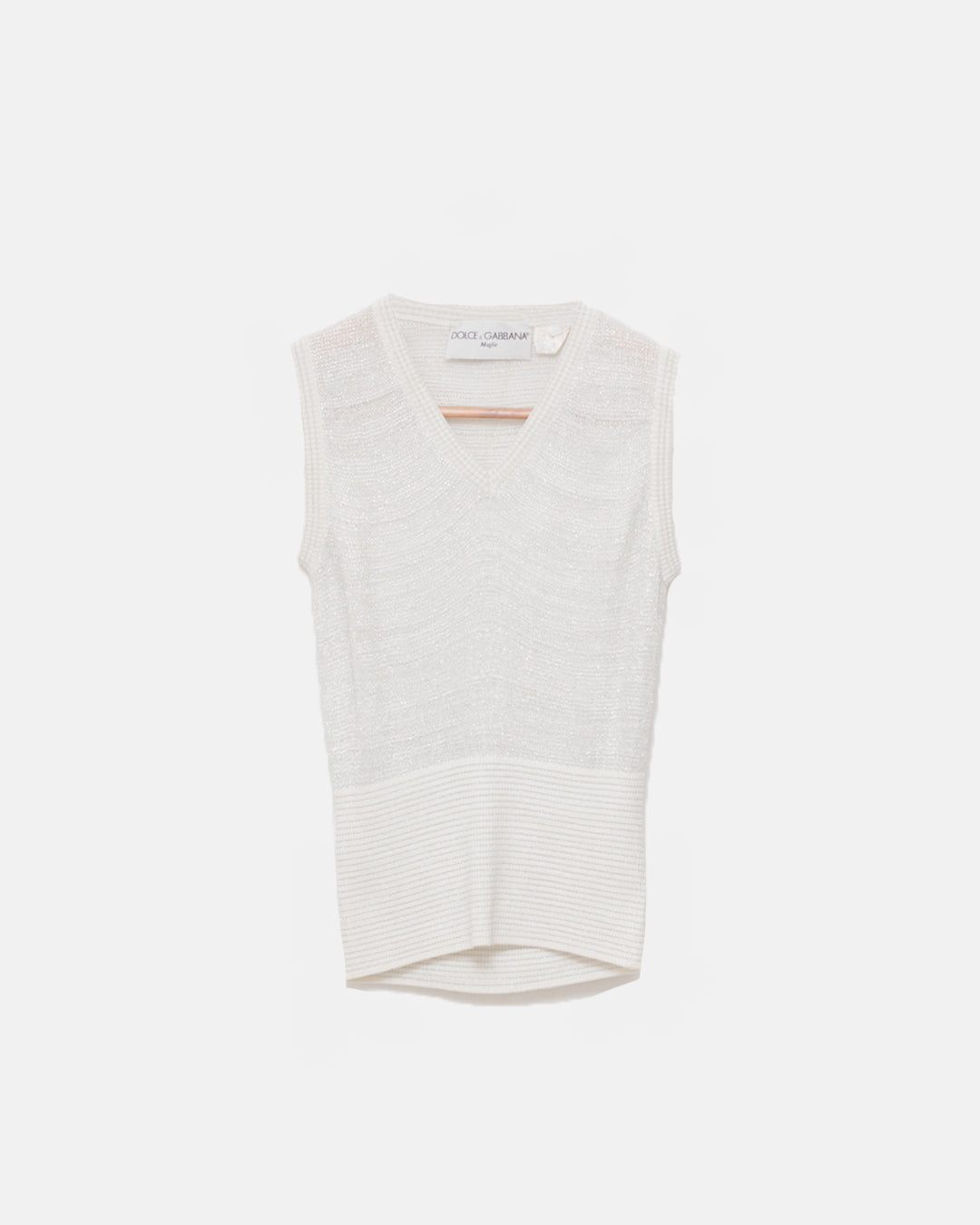 Dolce & Gabbana Metallic Knit Top