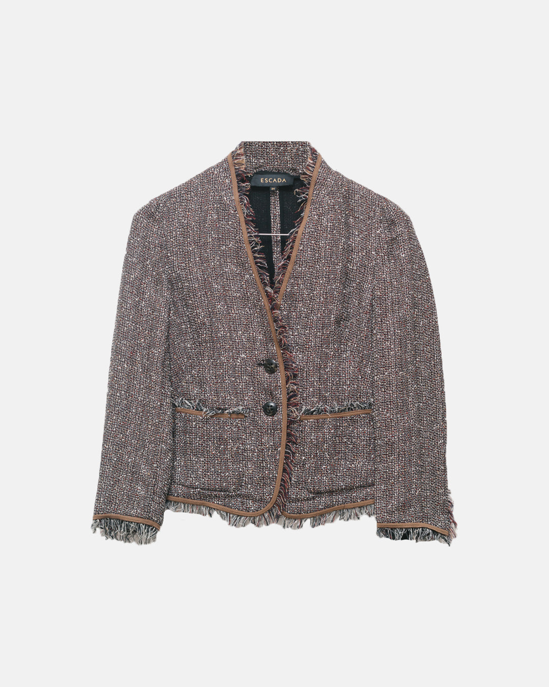 Escada Linen Blend Textured Blazer