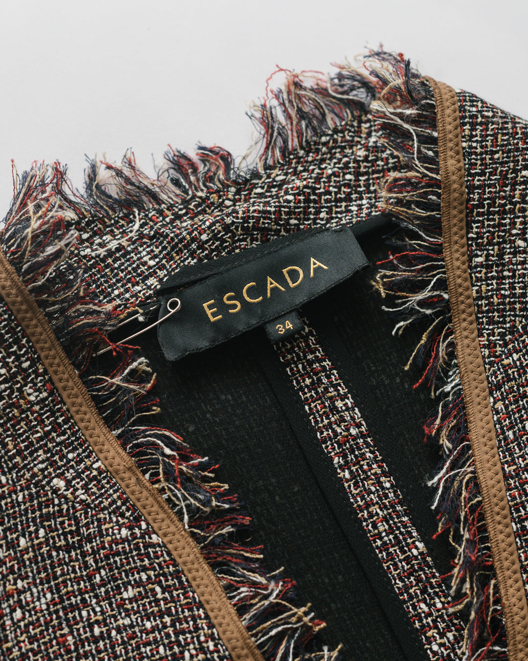 Escada Linen Blend Textured Blazer