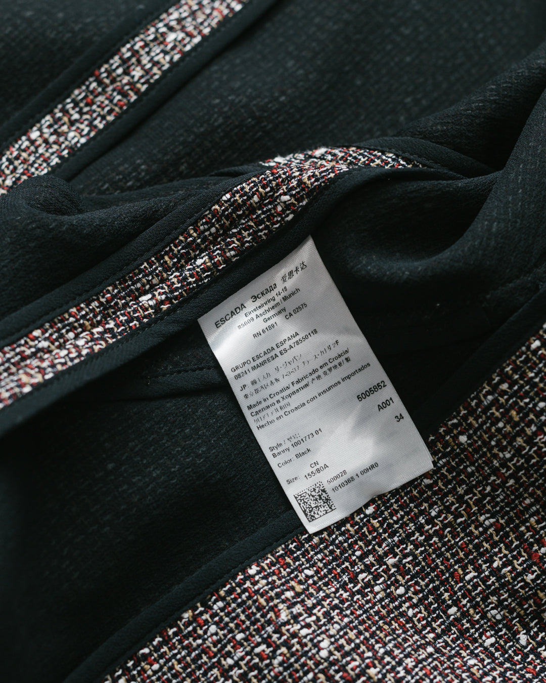 Escada Linen Blend Textured Blazer