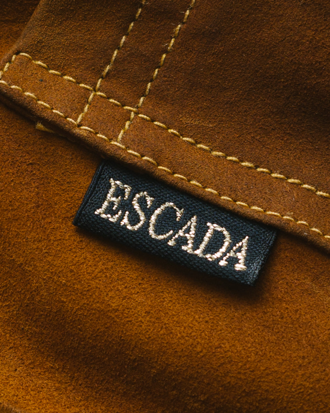Escada Tan Goat Skin Cropped Shacket